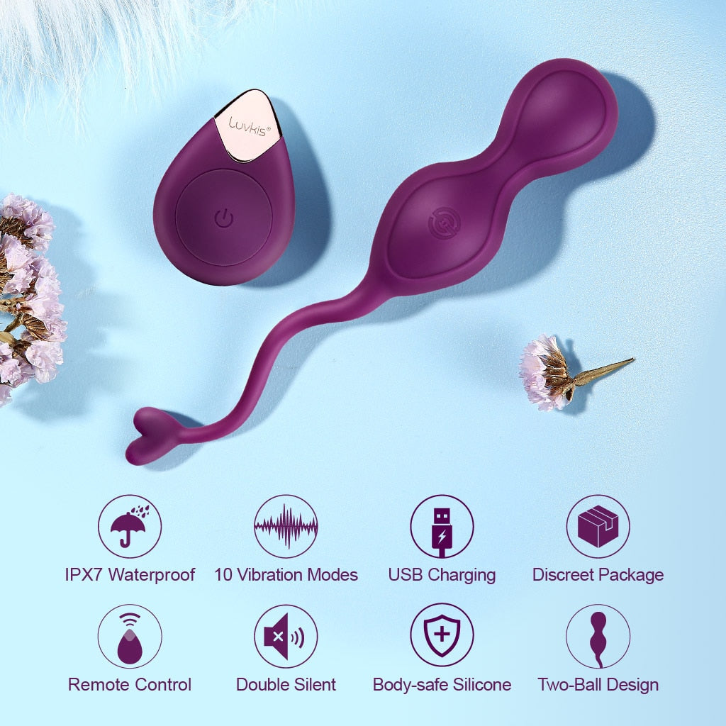 Wireless Vibrator Remote Control Kegel Ball Vibrate Love Egg Sex Toy