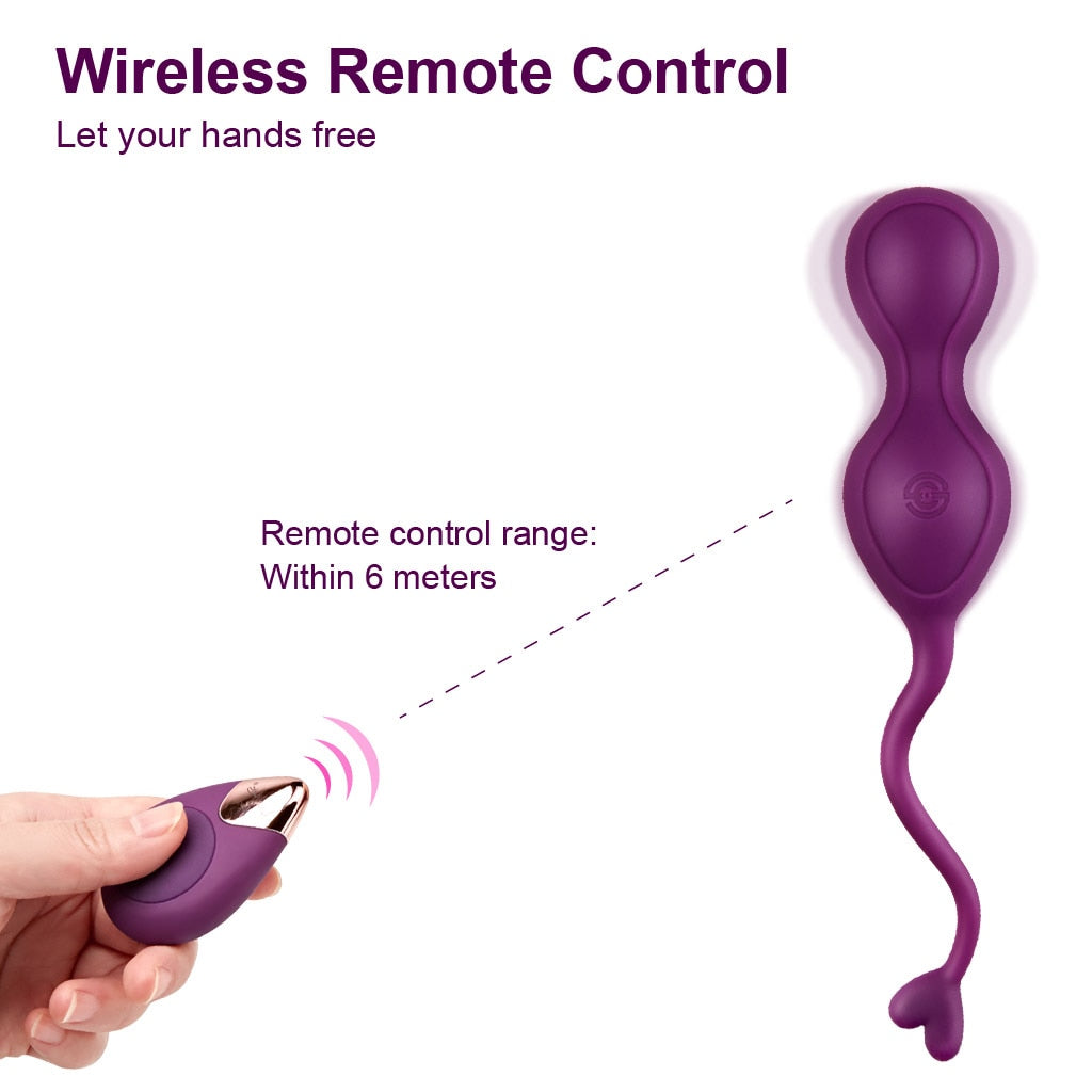 Wireless Vibrator Remote Control Kegel Ball Vibrate Love Egg Sex Toy