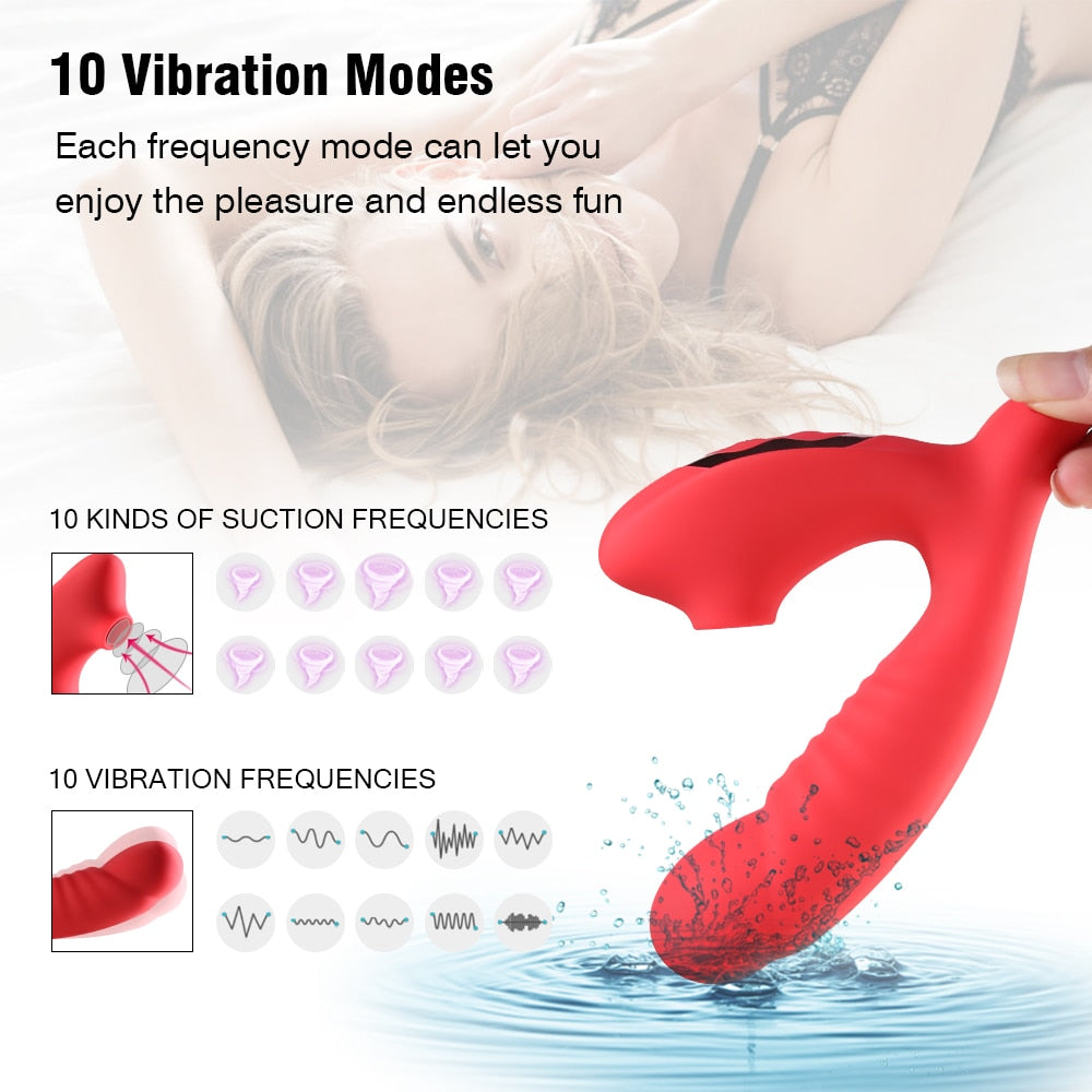 Lily Swan - Dual stimulation with 10 suction and vibration patterns