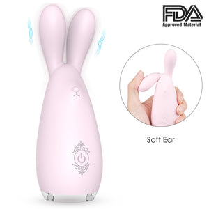 Kissen Rabbit - Colorful Lights Multi-Speed G Spot, Nipple, Clitoris Bunny Ears Vibrator