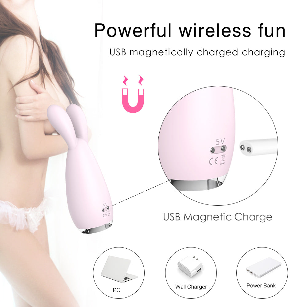 Kissen Rabbit - Colorful Lights Multi-Speed G Spot, Nipple, Clitoris Bunny Ears Vibrator