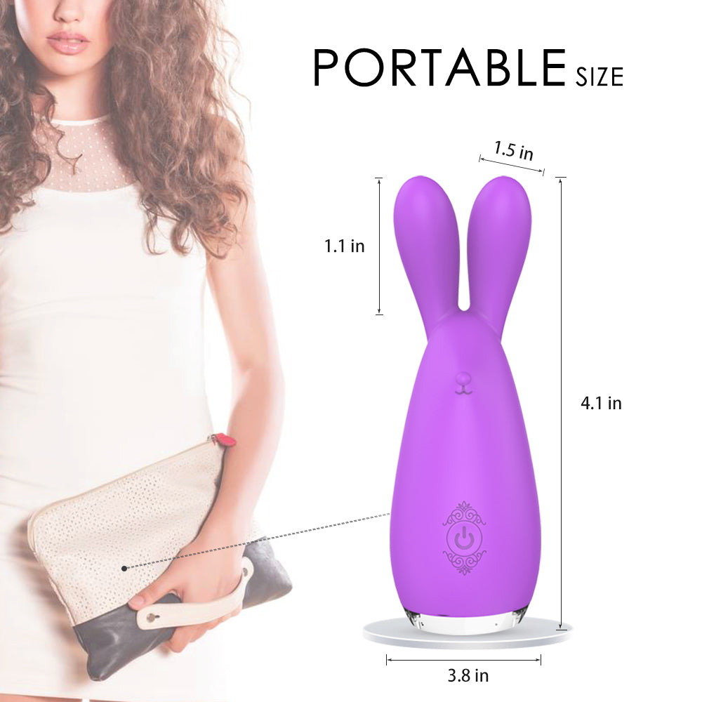 Kissen Rabbit - Colorful Lights Multi-Speed G Spot, Nipple, Clitoris Bunny Ears Vibrator