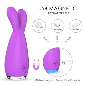 Kissen Rabbit - Colorful Lights Multi-Speed G Spot, Nipple, Clitoris Bunny Ears Vibrator